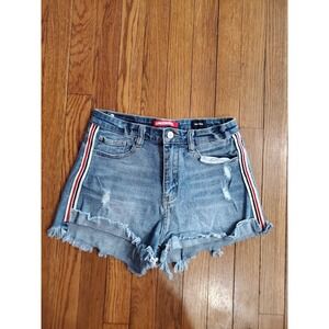 Union Bay Y2K VTG Jean Shorts Womens SZ 5 Hi Rise Grunge Boho Festival 90s booty
